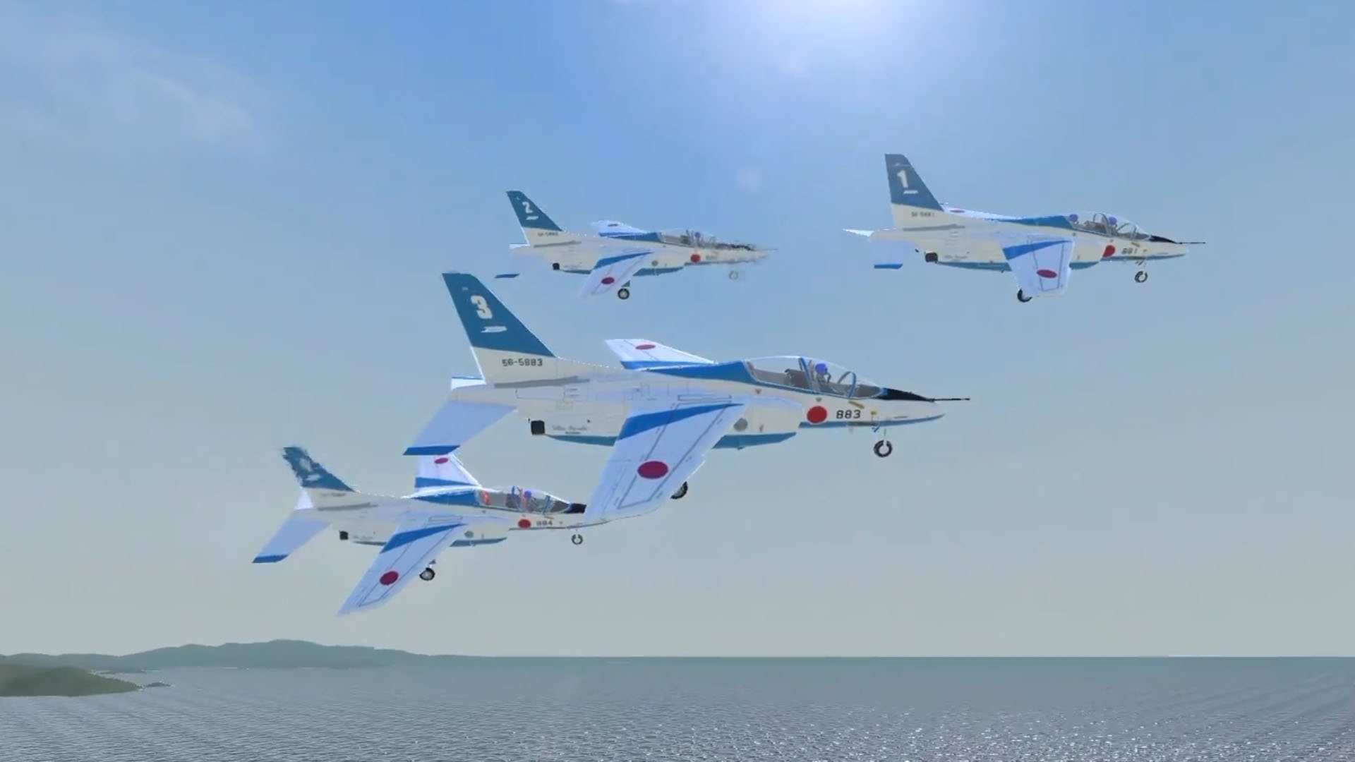 Dancing Wings – The Aerobatic Simulator - A diamond formation