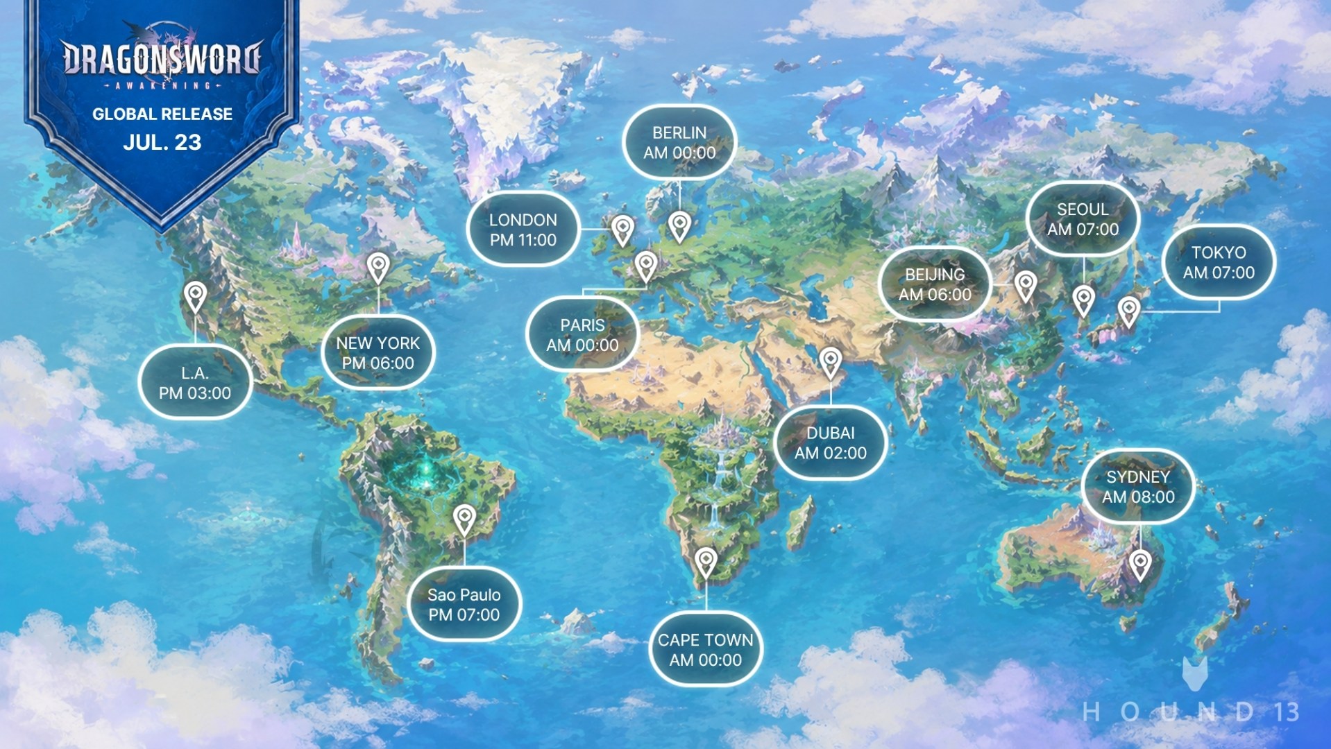 DragonSword: Awakening Launch Times