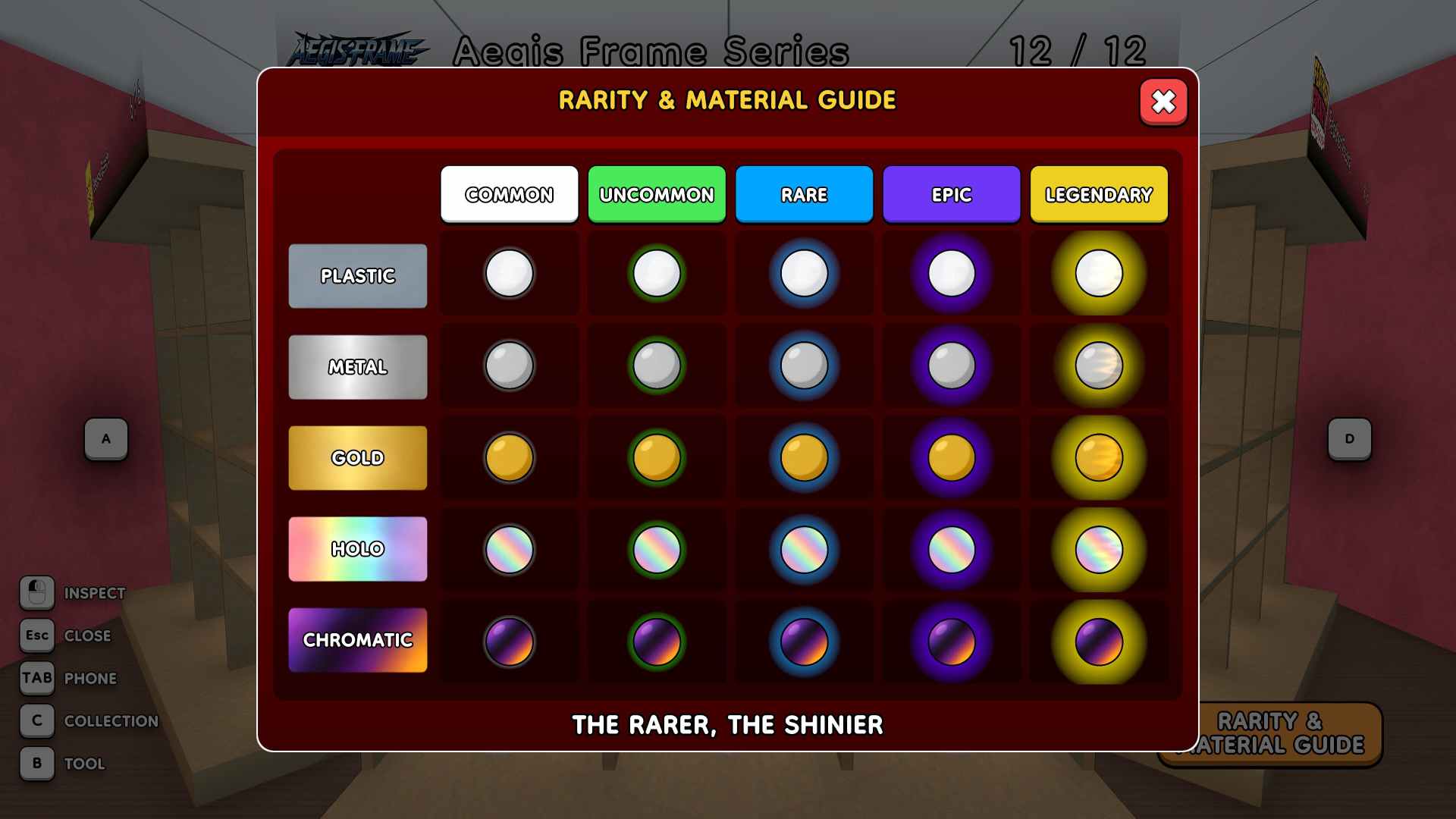 Gacha Capsule Shop Simulator - Akihabara rarity symbols