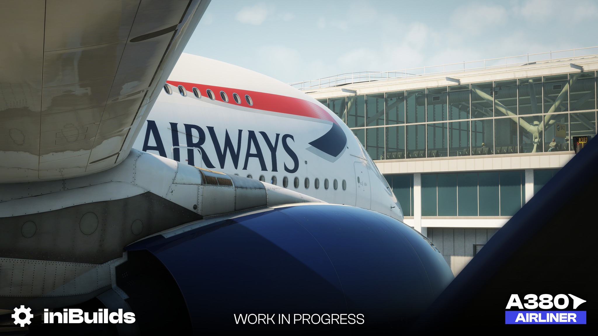 A flight simulation scene: Microsoft Flight Simulator 2024 A380
