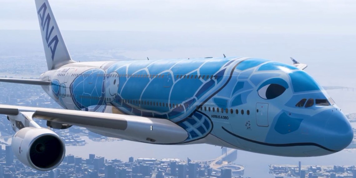 A flight simulation scene: Microsoft Flight Simulator A380 by LatinVFR
