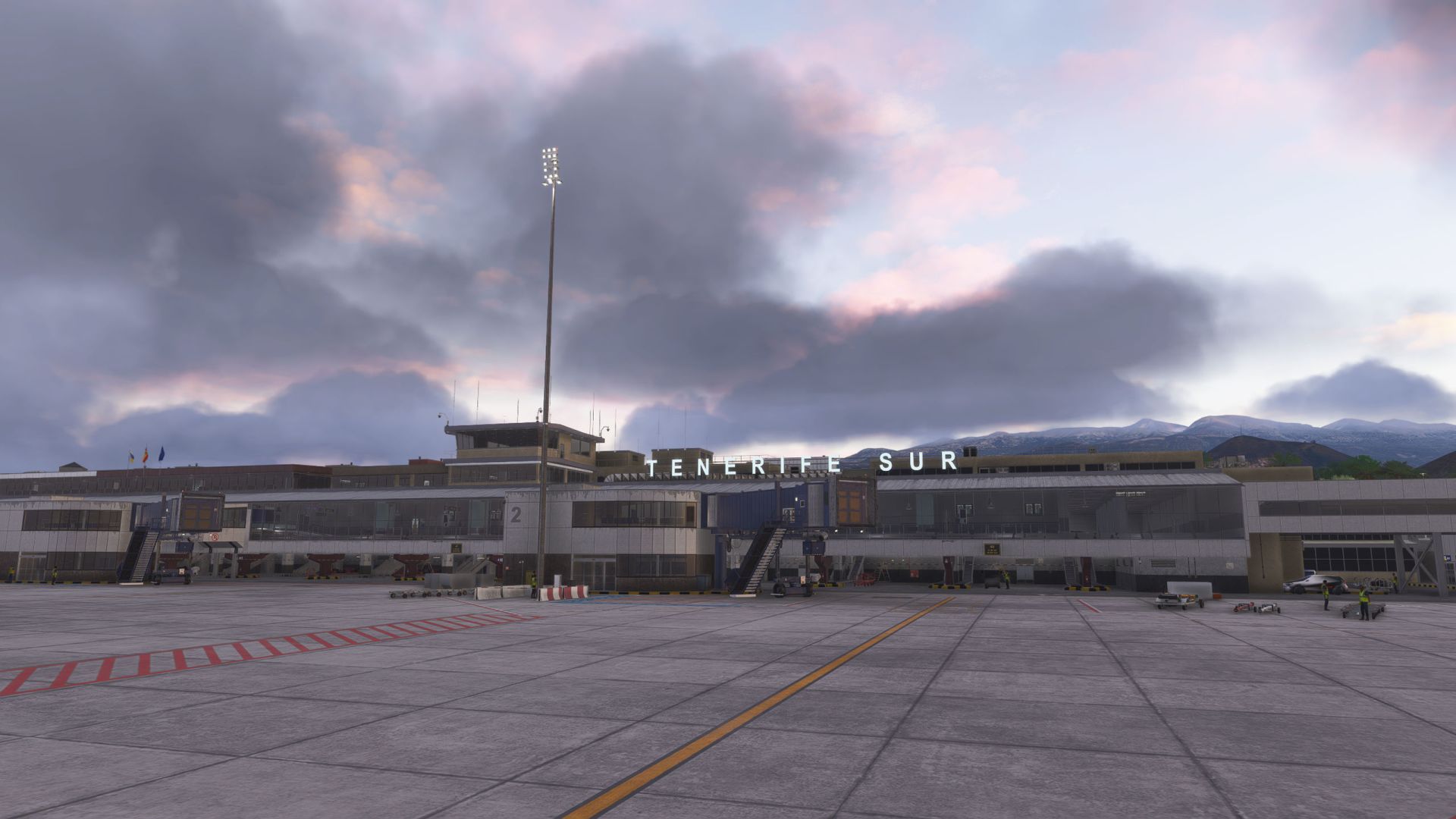 A flight simulation scene: Microsoft Flight Simulator 2024 Tenerife South