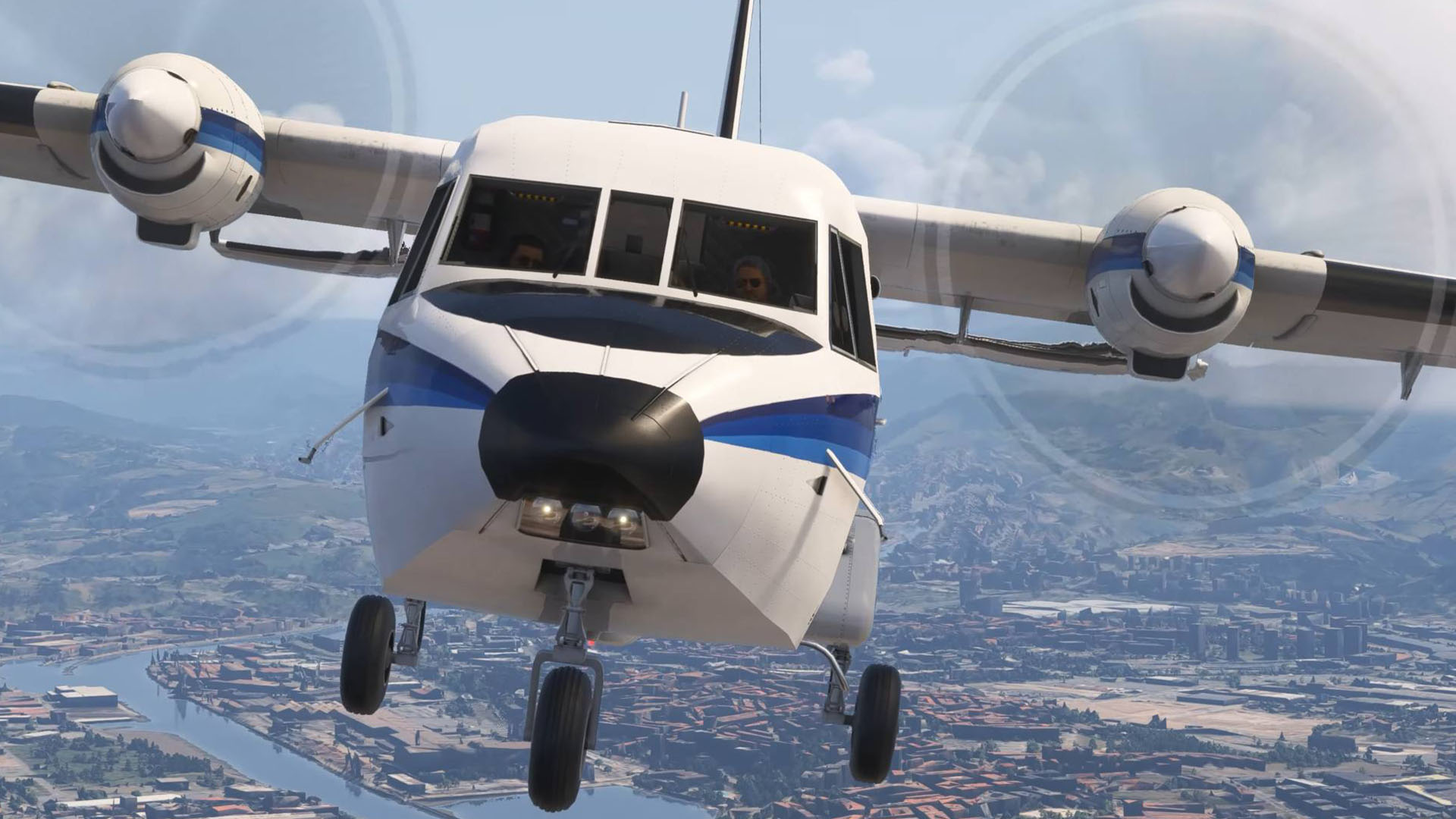 A flight simulation scene: Microsoft Flight Simulator Casa