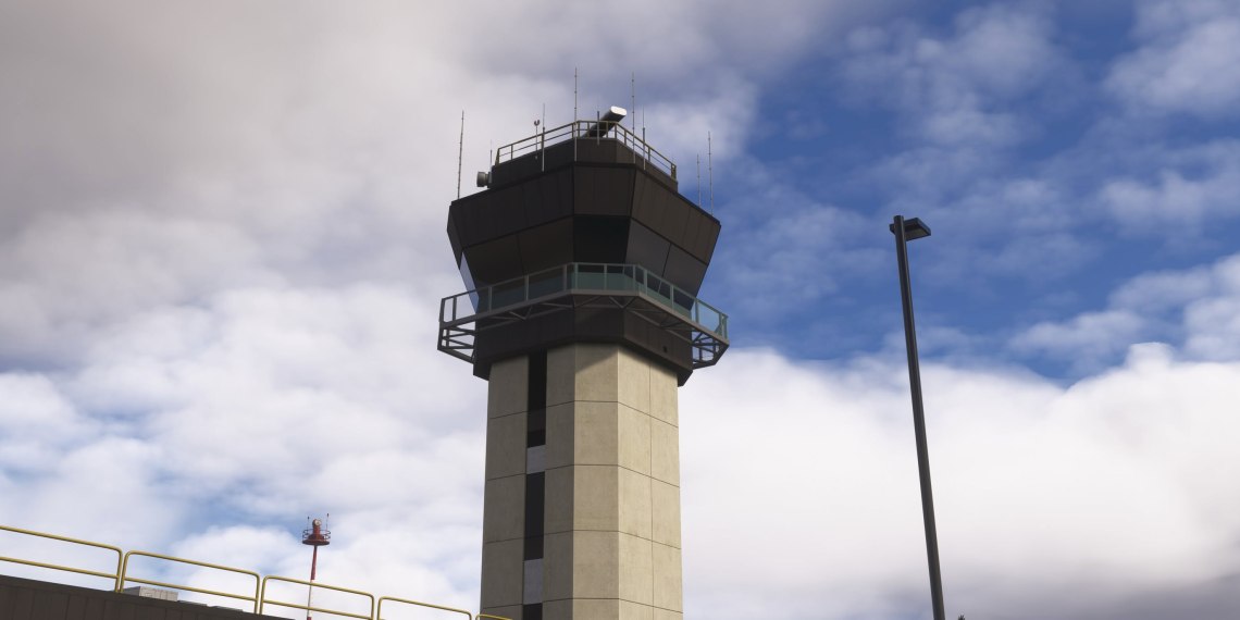 A Flight simulation scene: Microsoft Flight Simulator John Wayne