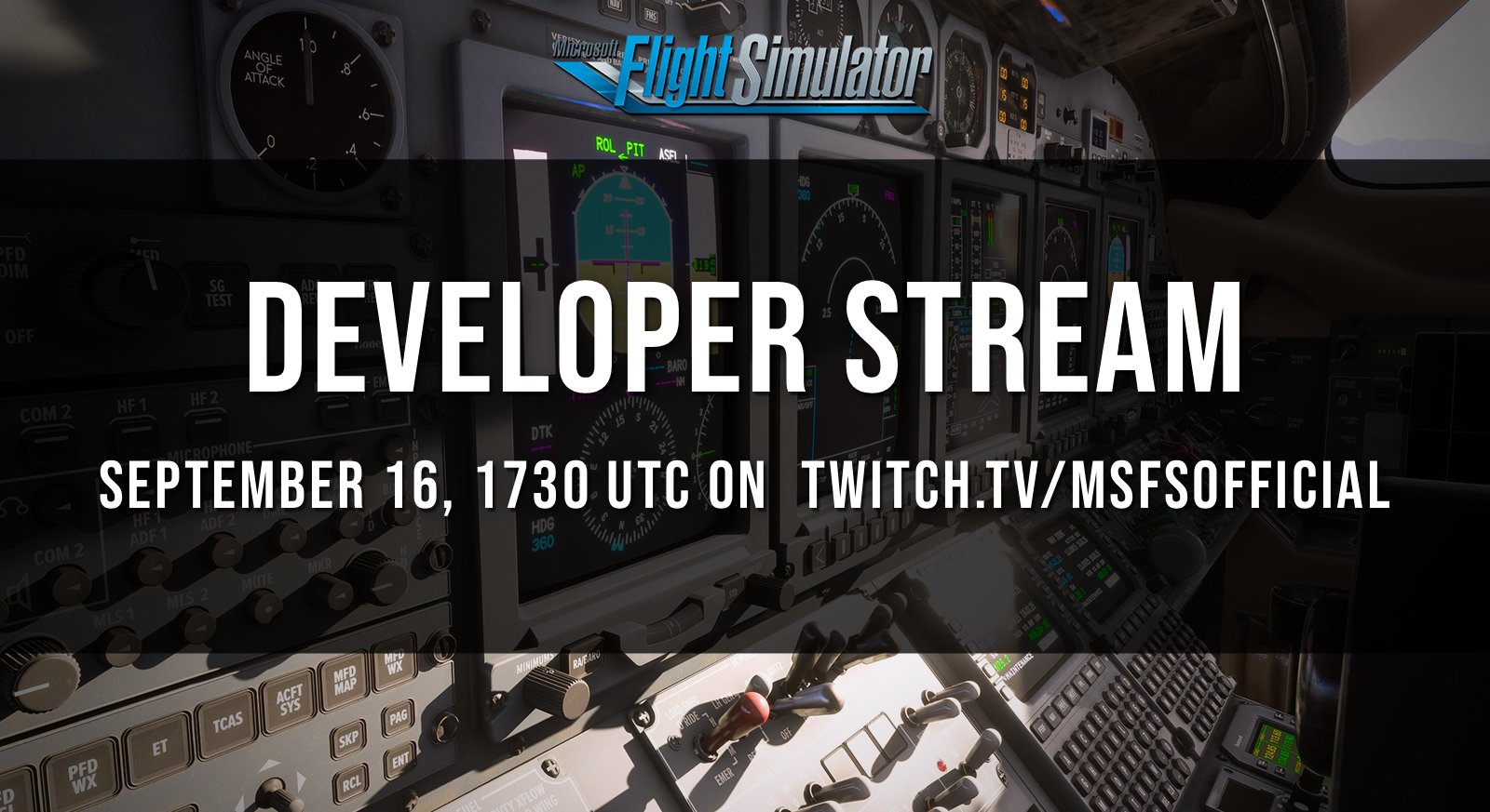 A flight simulation scene: MSFS Developer Stream