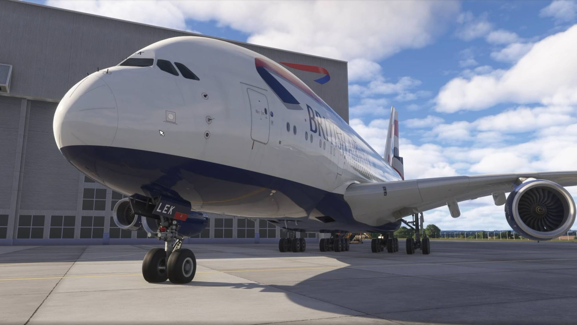 A flight simulation scene: Microsoft Flight Simulator 2024 Airbus A380