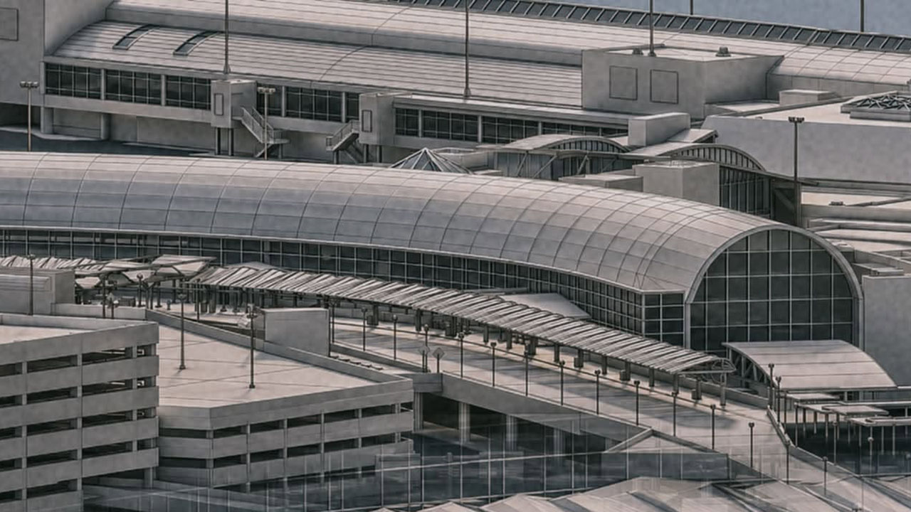 A flight simulation scene: Microsoft Flight Simulator Jacksonville