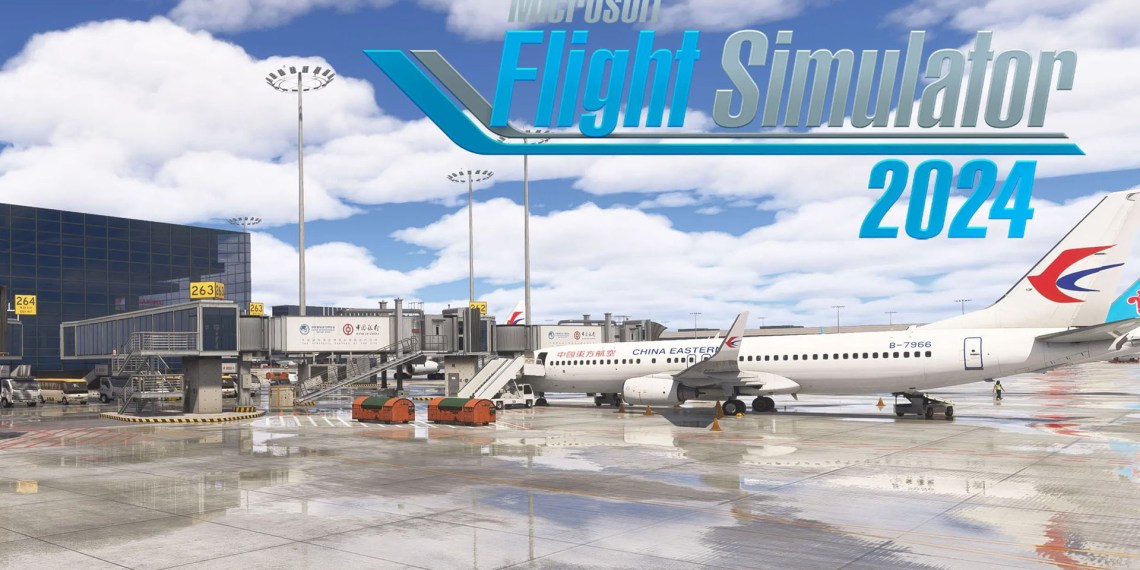 A flight simulation scene: Microsoft Flight Simulator 2024 Shanghai Hongqiao