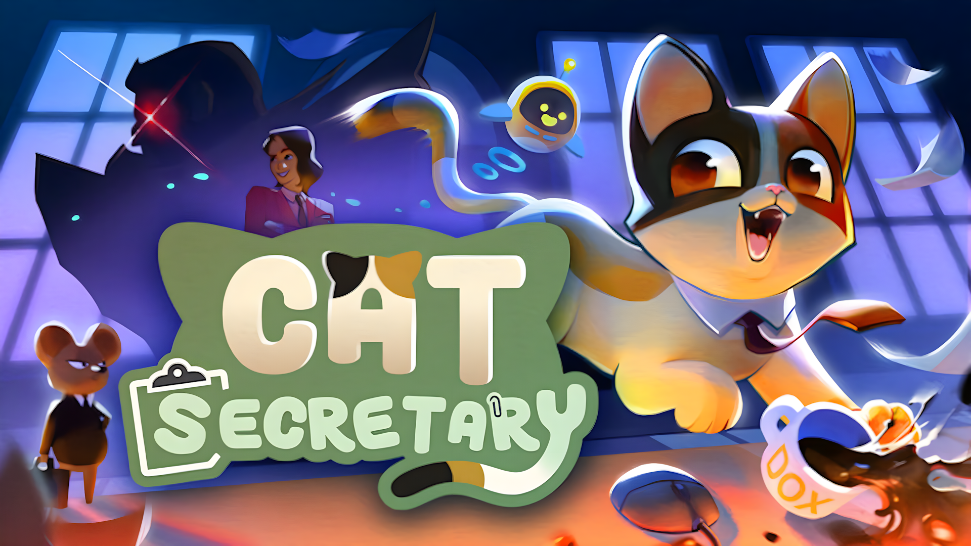 cat secretary key art