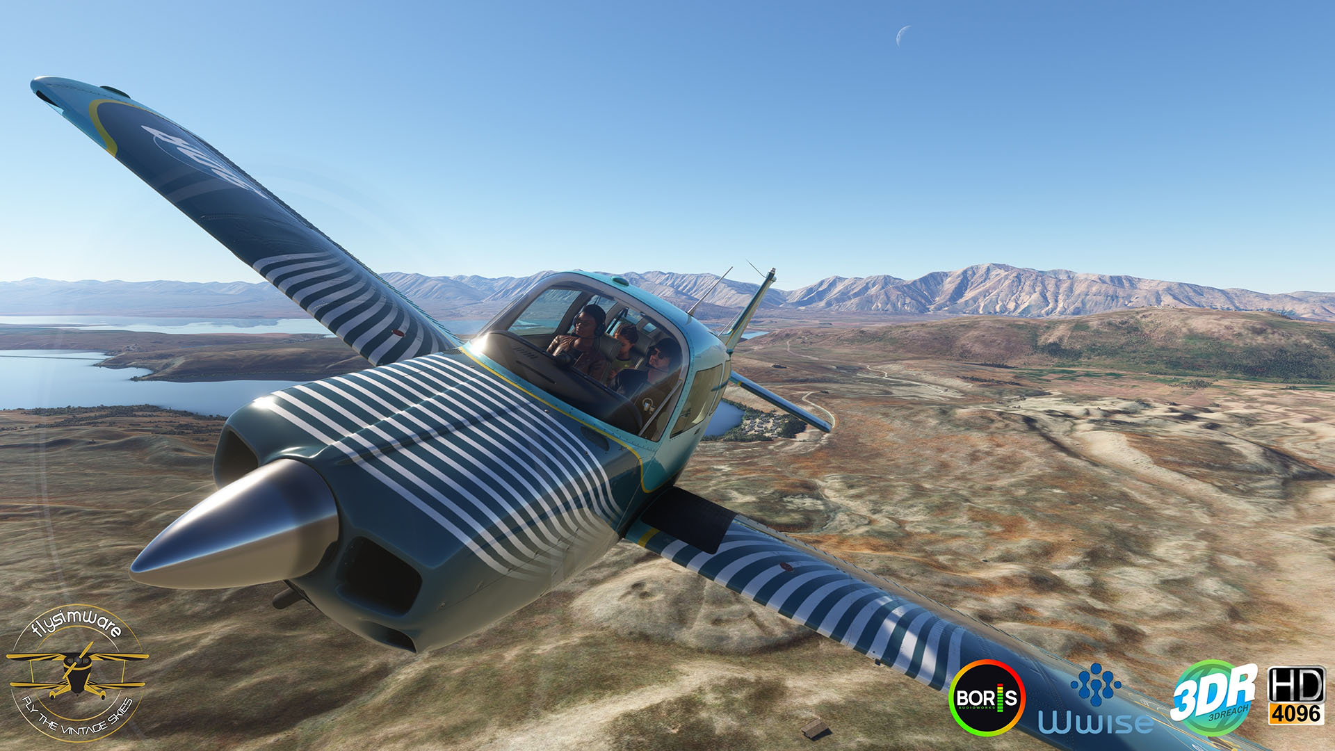 A flight simulation scene: Microsoft Flight Simulator Beechcraft C24R Sierra (21)
