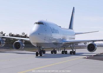 Microsoft Flight Simulator - Lufthansa 747 at Frankfurt Airport