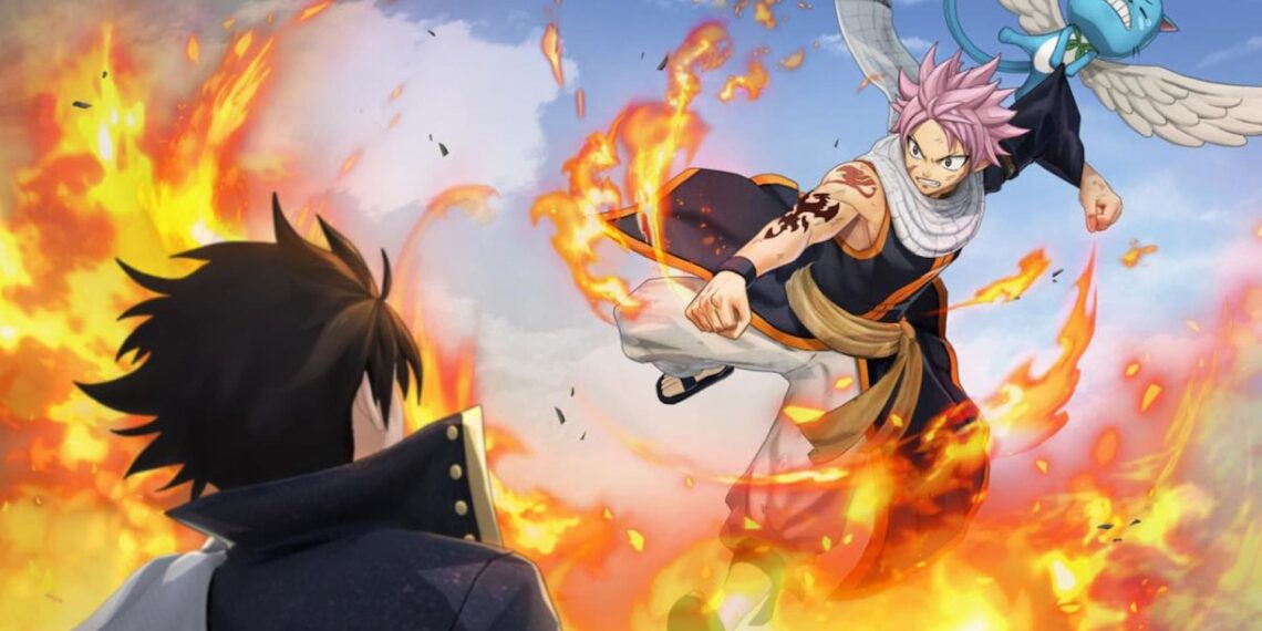 Emperor Zeref and Natsu fighting in Fairy Tail 2