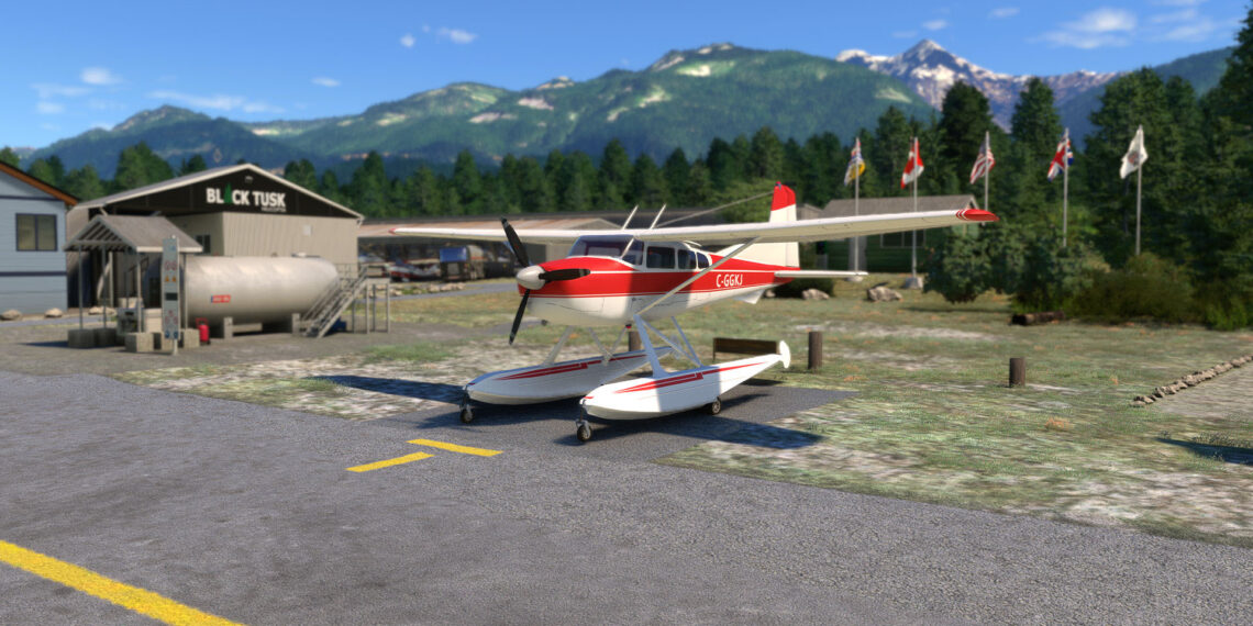 Microsoft Flight Simulator -Floatplane parked at Squamish Airport