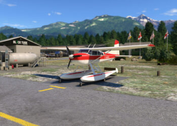 Microsoft Flight Simulator -Floatplane parked at Squamish Airport