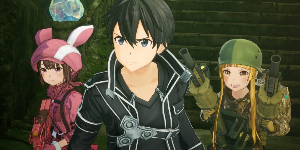Kirito, LENN and Fukaziroh in Sword Art Online Fractured Daydream
