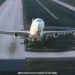 Airbus A340 taking off from Aerosoft Frankfurt