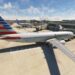American Airlines Boeing 737 in Microsoft Flight Simulator at Washington DC Ronald Raegan Airpirt