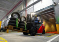 Forklift Simulator Screenshots showing a forklift carrying a load.