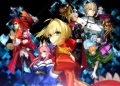 Fate/Extra Record Key Visual showing Saber and more