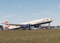 Microsoft Flight Simulator - British Airways 777 Taking off from Cardiff Airport