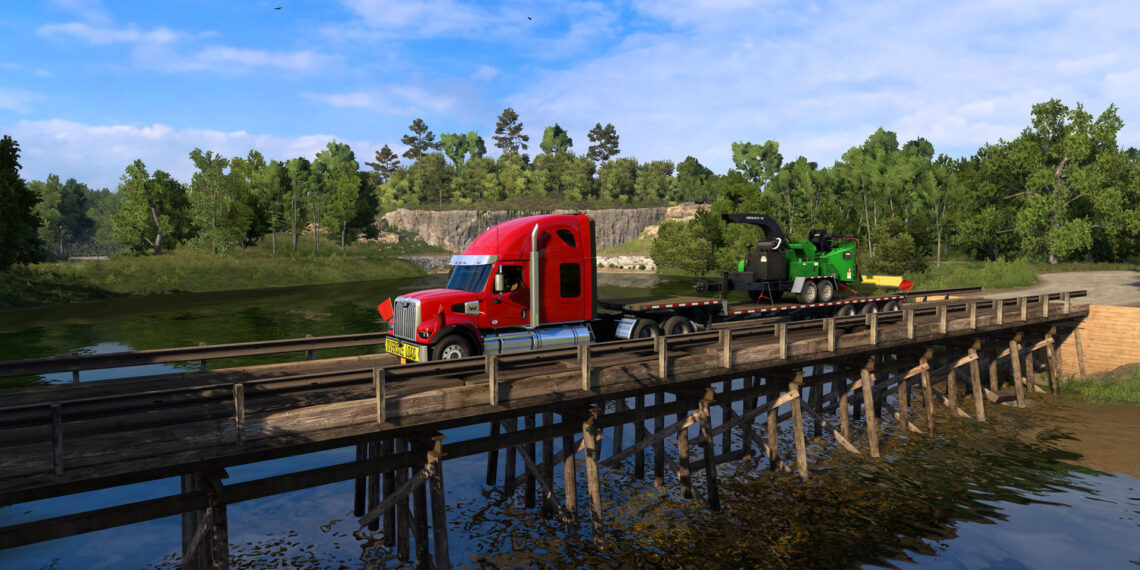 A truck in Arkansas in American Truck Simulator