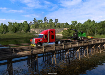 A truck in Arkansas in American Truck Simulator