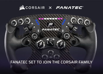 Infographic portrating the acquisition of Fanatec by Corsair