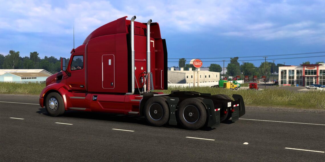driving with FlowBelow American Truck Simulator