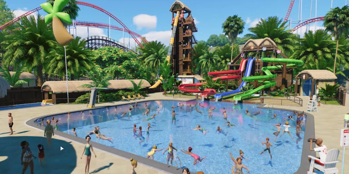 Planet Coaster 2 Water Park gameplay