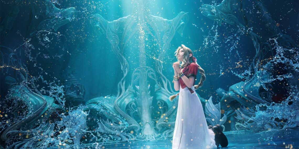 Aerith in Final Fantasy VII Rebirth Key Art