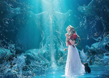 Aerith in Final Fantasy VII Rebirth Key Art