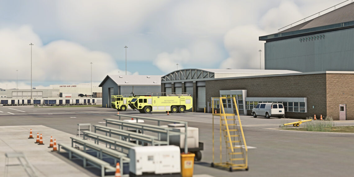 Microsoft Flight Simulator KSFO vehicles.