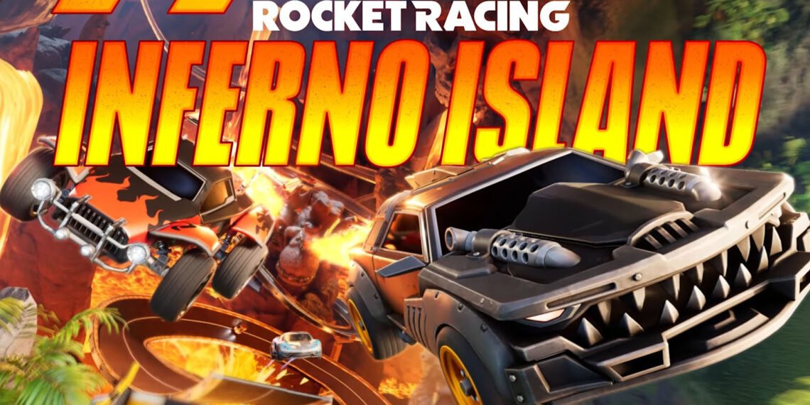 Main Visual of Rocket Racing's Inferno Island Season