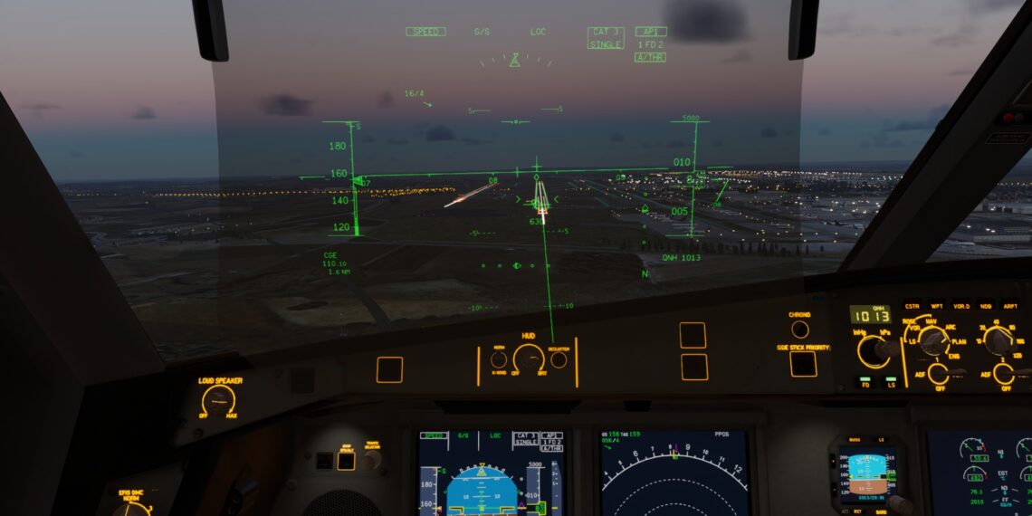 X-Plane Toliss A330 HUD