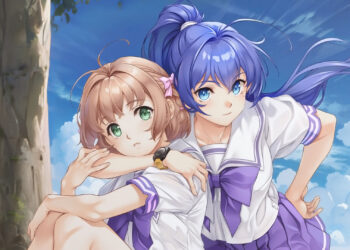 Kimi Ga Nozomu Eien artwork featuring Haruka Suzumiya and Mitsuki Hayase.