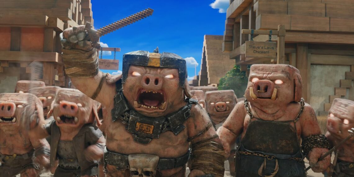 Piglins in A Minecraft Movie