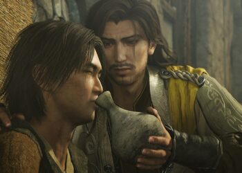 Man helping villager Dynasty Warriors: Origins