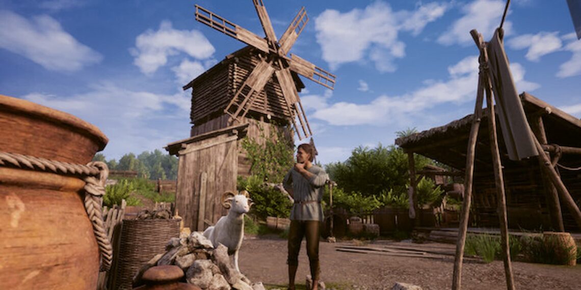 goat and player Medieval Dynasty